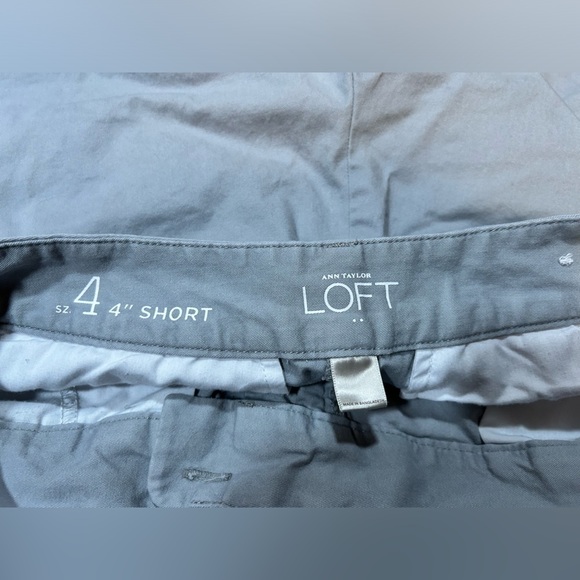 Loft Gray Chino 4” Shorts Sz 4 - Picture 7 of 7